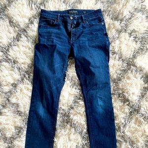 Lucky Brand Blue Fringe Skinny Jeans